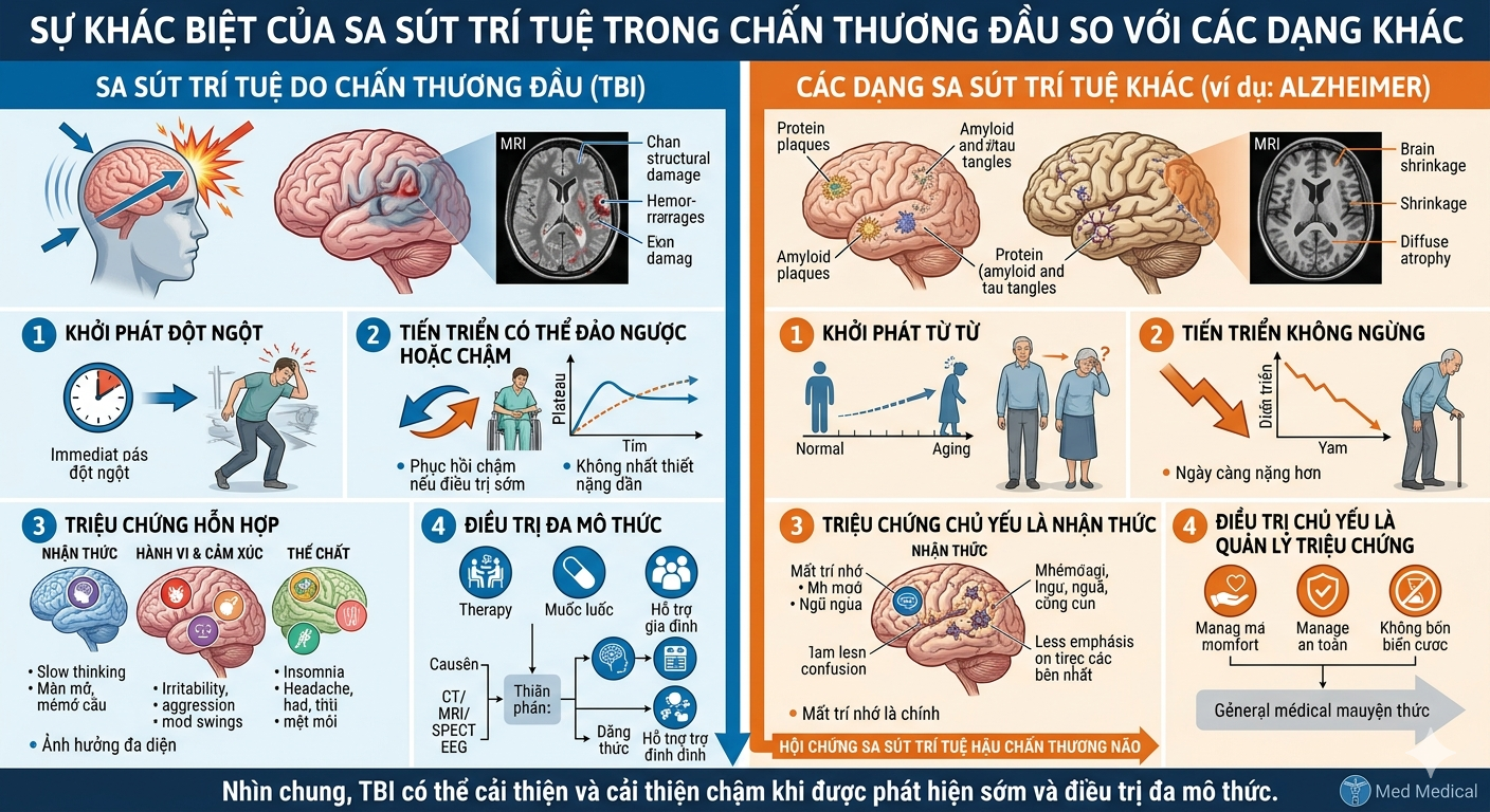 sa sút trí tuệ trong chấn thương đầu