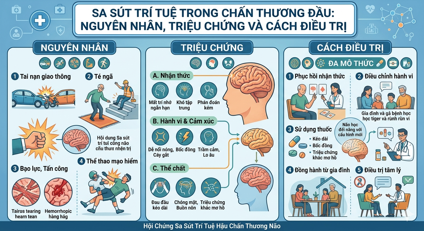 Sa Sút Trí Tuệ Trong Chấn Thương Đầu: Nguyên Nhân, Triệu Chứng Và Cách Điều Trị