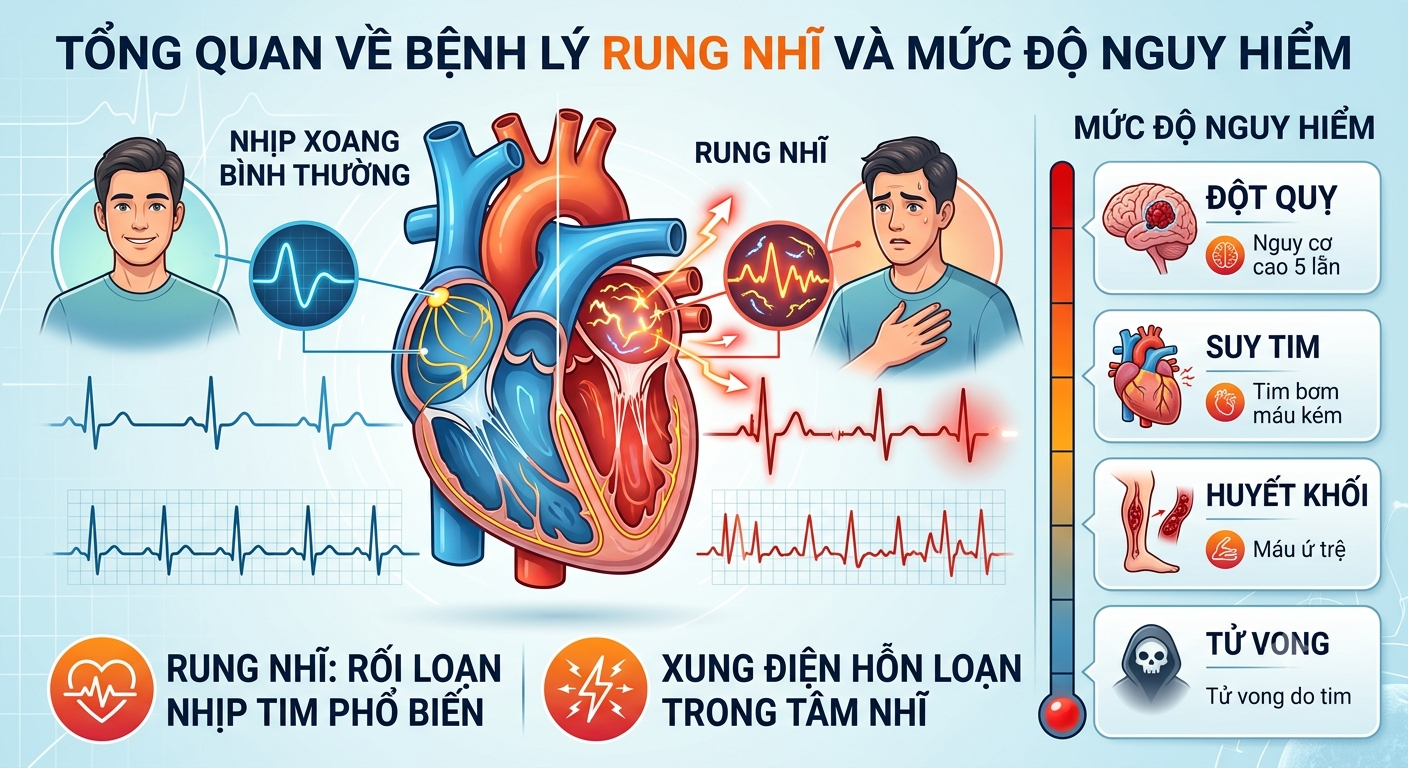 biến chứng sa sút trí tuệ suy tim do rung nhĩ