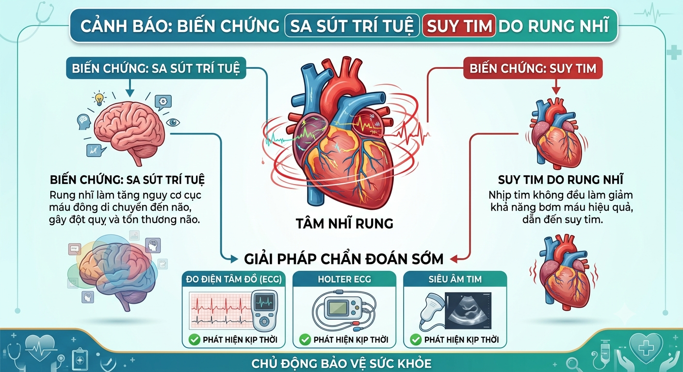 Cảnh Báo: Biến Chứng Sa Sút Trí Tuệ Suy Tim Do Rung Nhĩ Và Giải Pháp Chẩn Đoán Sớm