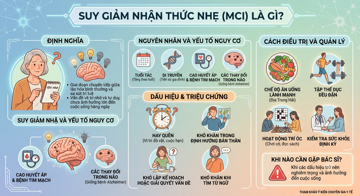 Suy Giảm Nhận Thức Nhẹ (MCI) Là Gì? Nguyên Nhân, Dấu Hiệu Và Cách Điều Trị