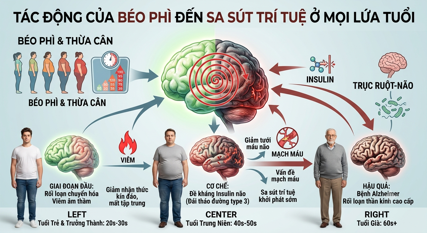 thừa cân béo phì và sa sút trí tuệ