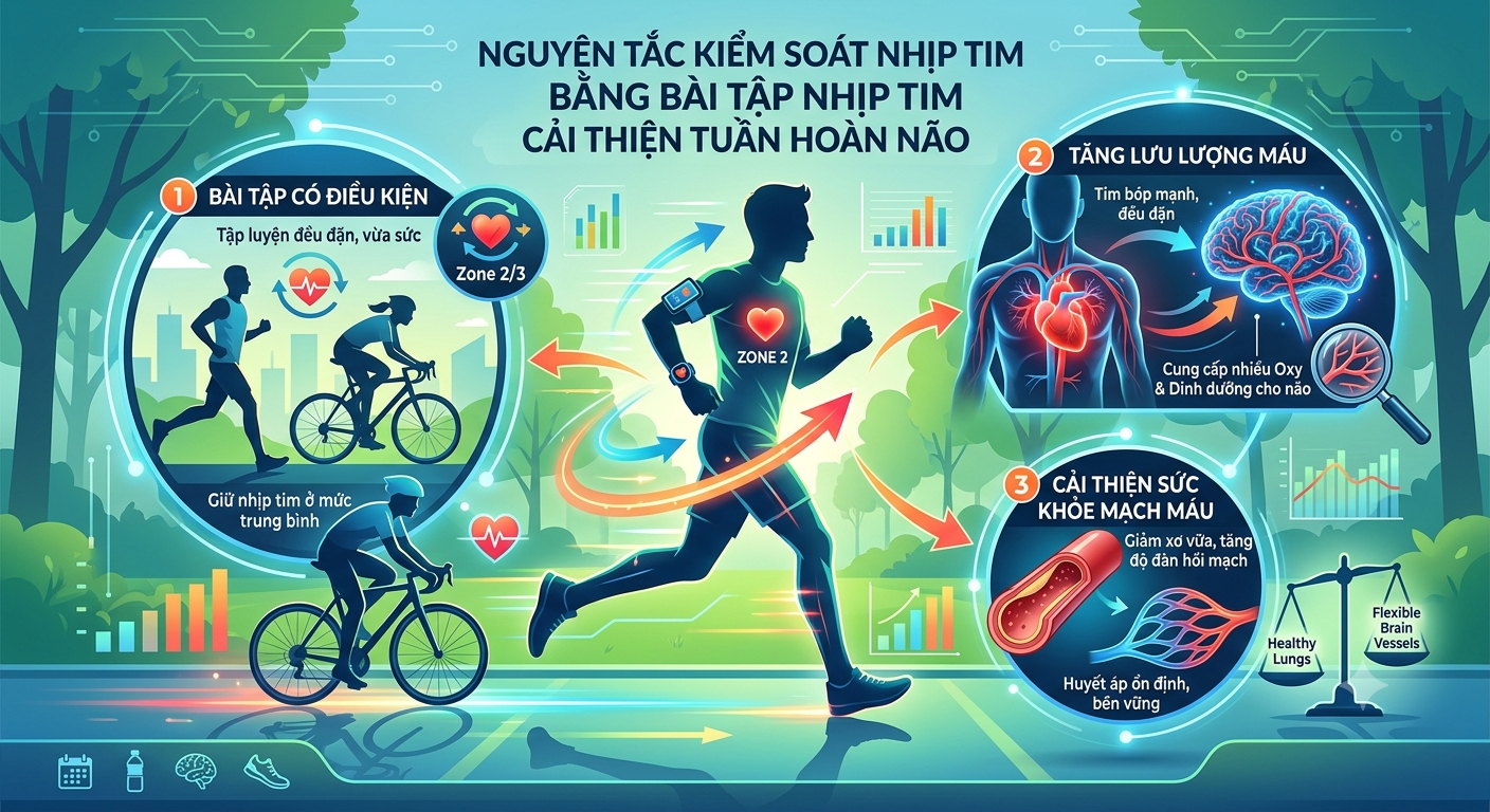 bài tập nhịp tim cải thiện tuần hoàn não