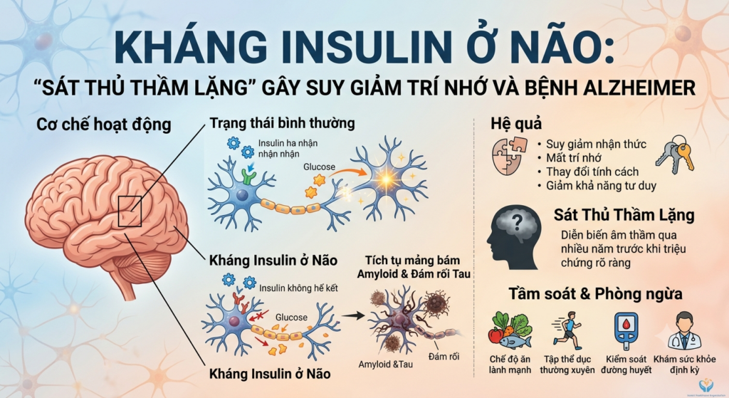 Kháng Insulin Ở Não: “Sát Thủ Thầm Lặng” Gây Suy Giảm Trí Nhớ Và Bệnh Alzheimer