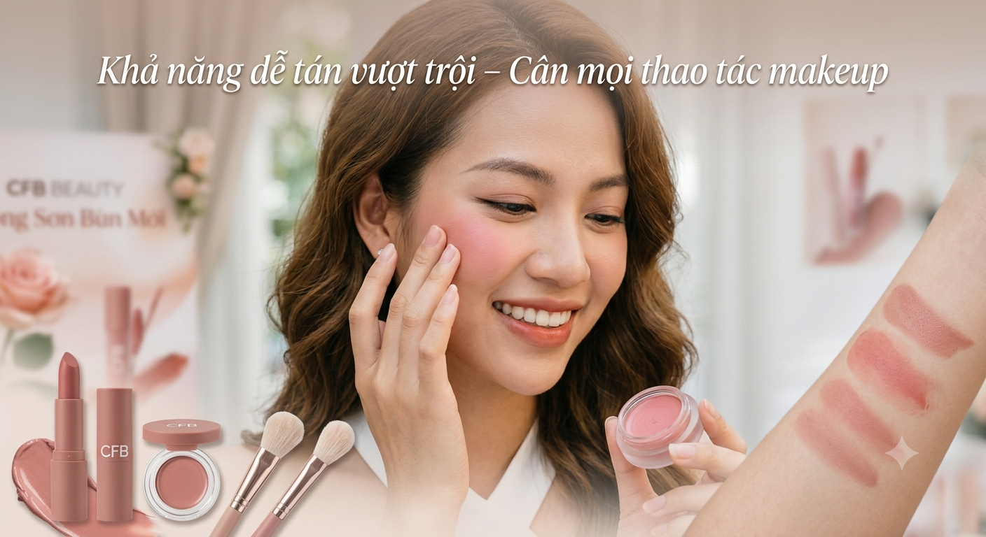 chất son bùn mịn, dễ tán