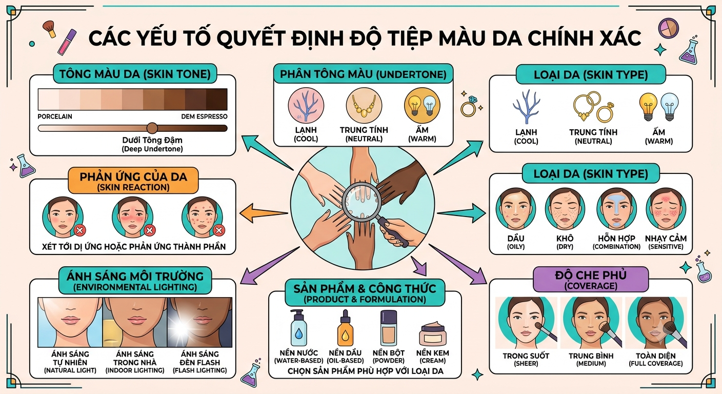 độ tiệp màu da