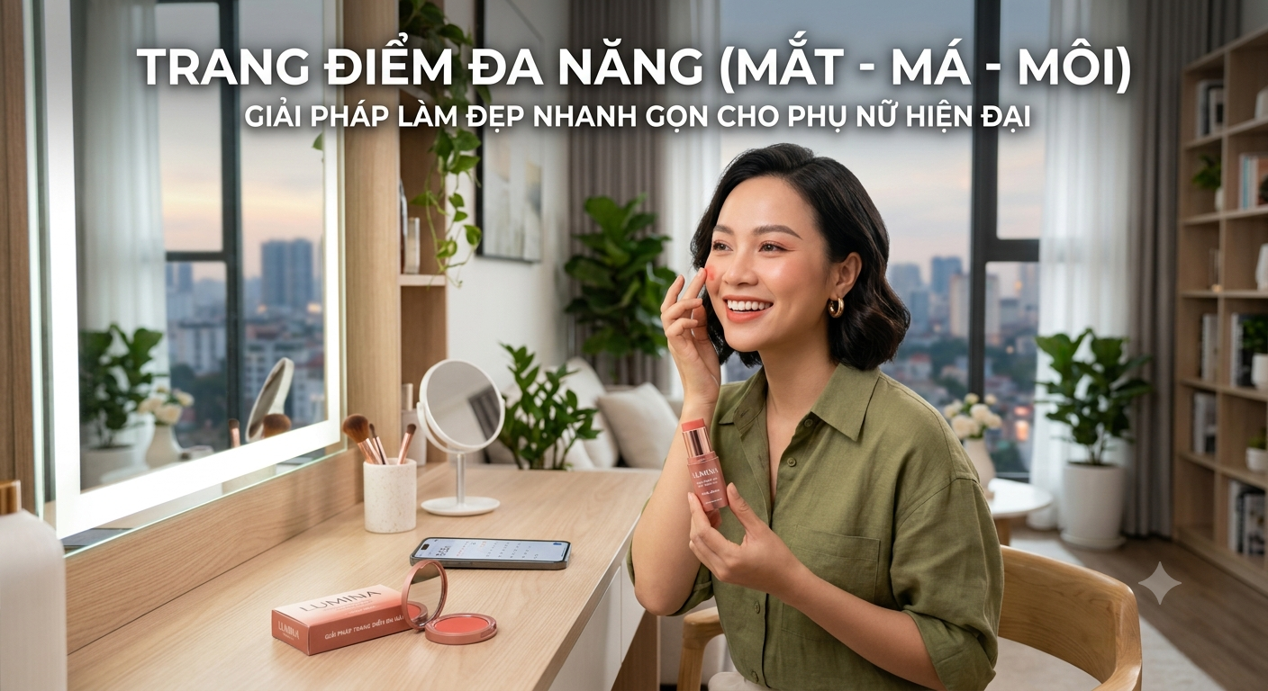 Trang Điểm Đa Năng (Mắt – Má – Môi): Giải Pháp Làm Đẹp Nhanh Gọn Cho Phụ Nữ Hiện Đại